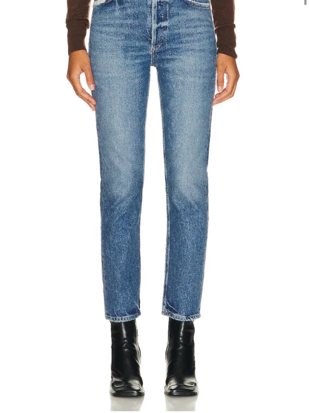 Agolde Riley Long High-Rise Straight Jeans